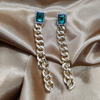 Green Crystal Earrings