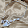 Pearl long chain necklace