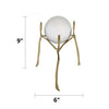 Clear Crystal Ball with Gold Base Set Set of 2