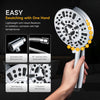 High-Pressure 10-Spray Handheld Shower Head with Magnetic Dock & Power Wash Jets – Chrome