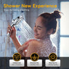 High-Pressure 10-Spray Handheld Shower Head with Magnetic Dock & Power Wash Jets – Chrome