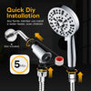High-Pressure 10-Spray Handheld Shower Head with Magnetic Dock & Power Wash Jets – Chrome