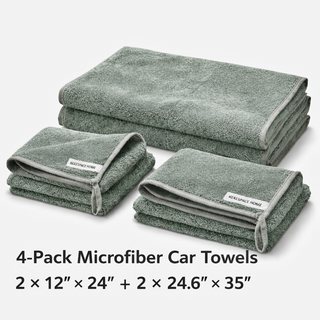 4-Pack Premium Microfiber Car Towels – Ultra-Absorbent, Scratch-Free Cleaning & Drying Cloth
