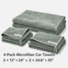 4-Pack Premium Microfiber Car Towels – Ultra-Absorbent, Scratch-Free Cleaning & Drying Cloth