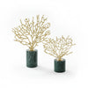 2-Piece Metal Coral Statue Set