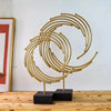 Metallic Swirl Sculpture Duo with Marble Base Set of 2