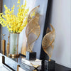 Golden Abstract Swirls Decorative Accent Set of 2