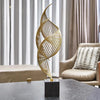 Golden Abstract Swirls Decorative Accent Set of 2