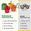 Plush Fruit & Vegetable Sorting Toy Set with Color Baskets, Soft Sensory Toys for Babies 6M+