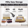 Electric Vacuum Storage Bags - Space Saver Compression Bags for Clothes (20-Pack Combo with Hand Pump & Electric Pump)