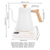 Electric Gooseneck Kettle, White Walnut
