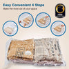 Electric Vacuum Storage Bags - Space Saver Compression Bags for Clothes (10-Pack Combo - Large)