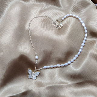 Butterfly Pearl Necklace